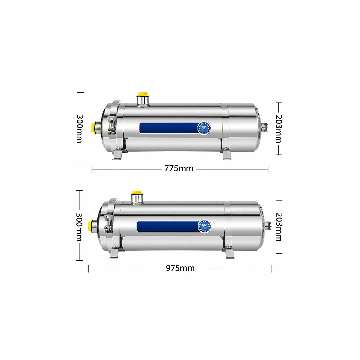 Horizontal Stainless Steel PVC Ultrafiltration Water Purifier – 102 / 127 / 159 / 203 Series