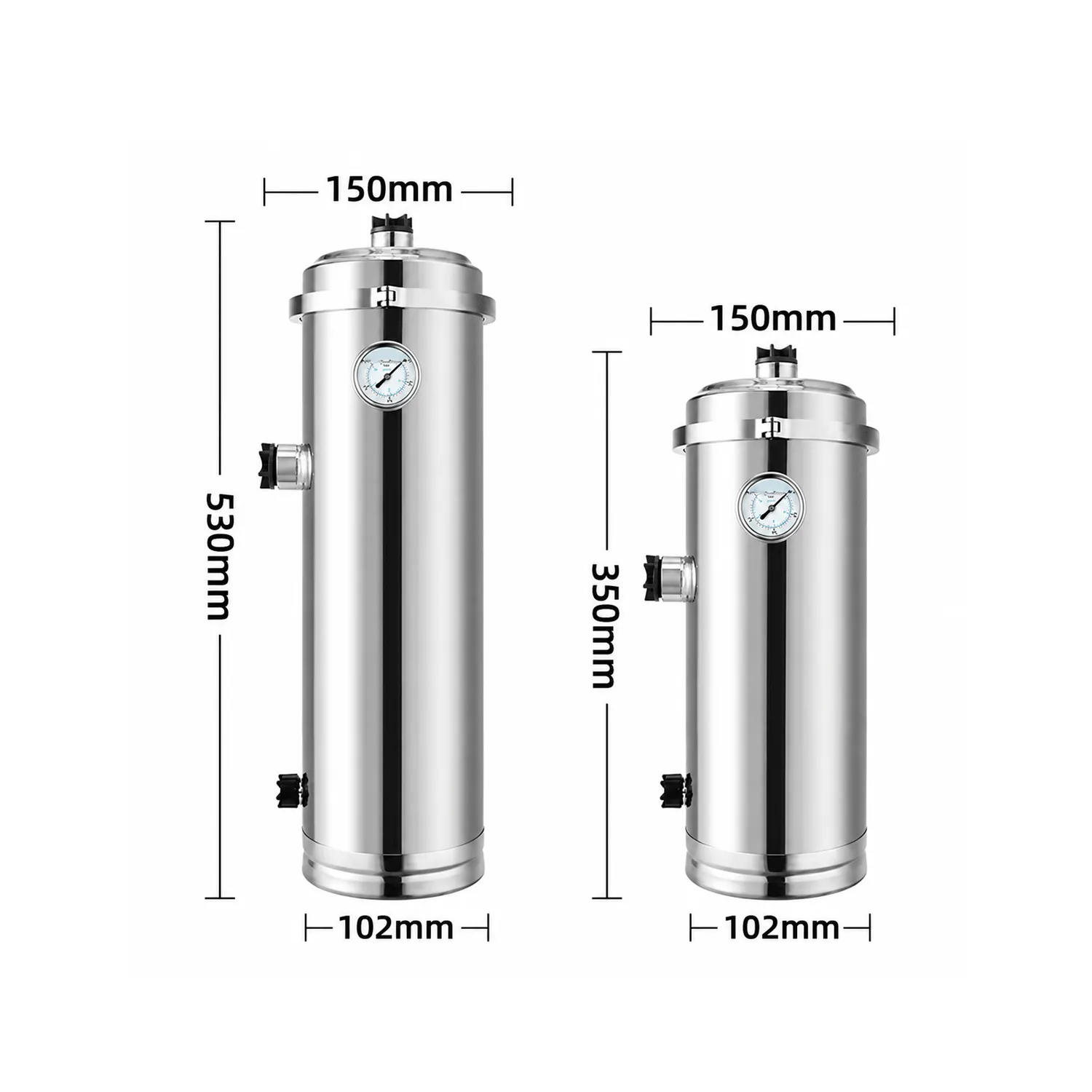 Vertical Stainless Steel PVDF Ultrafiltration Water Purifier – 102 / 159 / 203 Series