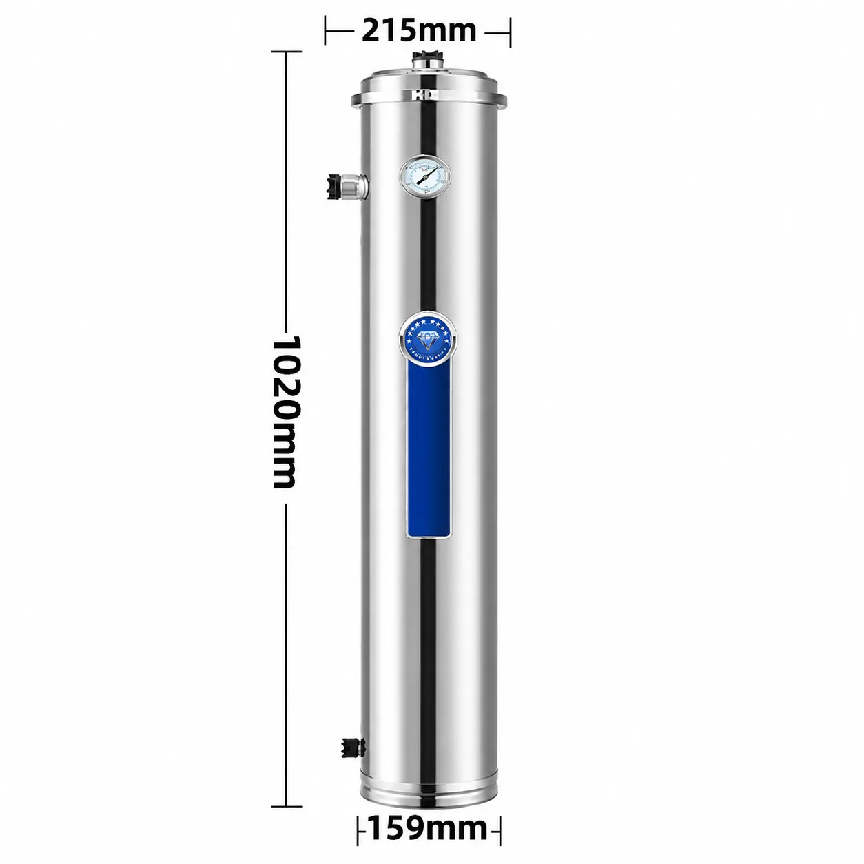 Vertical Stainless Steel PVC Ultrafiltration Water Purifier – 102 / 159 / 203 Series