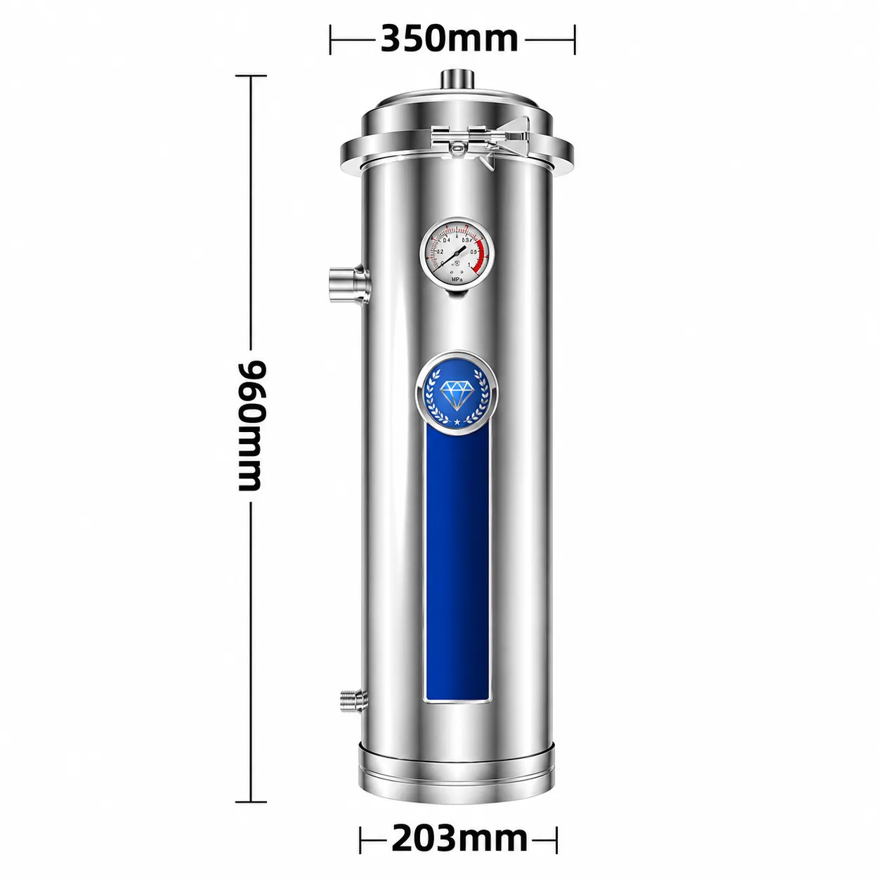 Vertical Stainless Steel PVC Ultrafiltration Water Purifier – 102 / 159 / 203 Series